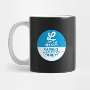 LeftCoast Graphics Distressed button logo Mug